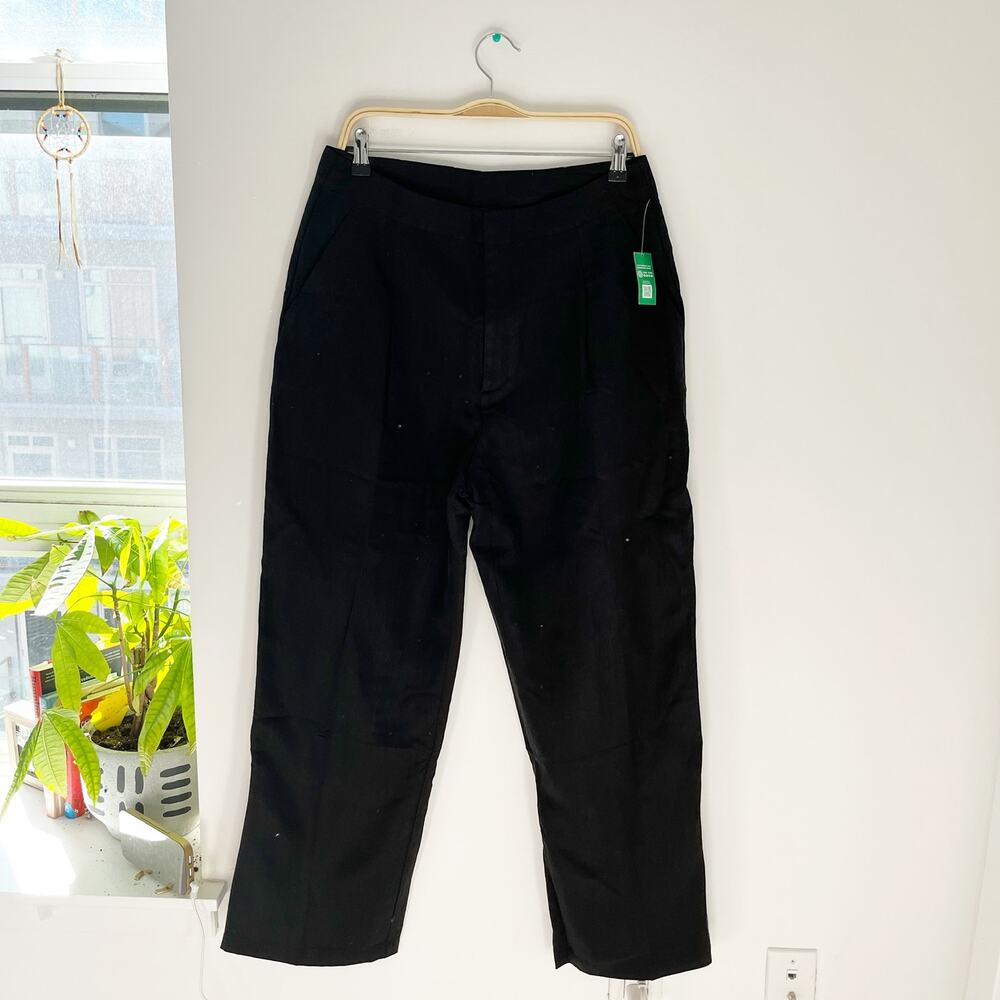NEW Gap Black Wide Leg Trouser Pants Size 12